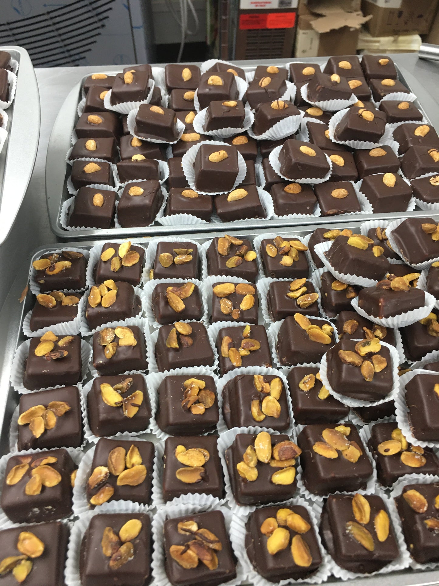 Peanut on chocolate