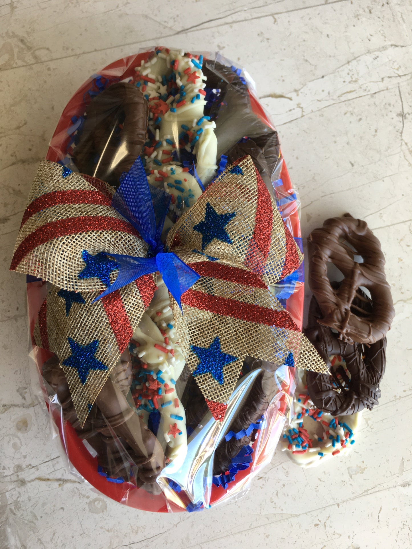 vucket of pretzels